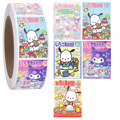 500PCS/roll Sanrio Sticker Baking packaging label seal sticker Kuromi Cinnamoroll Melody POCHACCO pompompurin