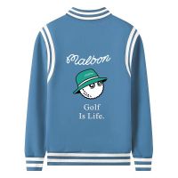 ☢♙✒ Men 39;s New Baseball Uniform 2023 Malbon Golf Men 39;s Jacket Zipper Jacket Men 39;s Casual Street Hip hop Slim Fit Baseball Jacket