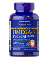 Puritan’s Pride Double Strength Omega-3 Fish Oil 1200 mg/600 mg Omega-3 / 90 Softgels