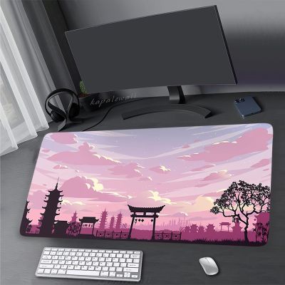 White Mouse Gamer Pad Large Gaming Mousepad Japanese Samurai Mouse Game Table Mats Desk Pads Locking Edge MauseMat