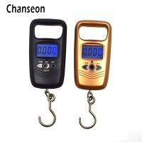 Chanseon 110lb x 0.01lb Mini Portable Scale for Fishing Luggage Travel Weight Hanging Hook Scale LCD Digital Scales 50kg Luggage Scales