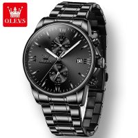 OLEVS 2886 Waterproof Sport Men Wristwatch Stainless Steel Band Quartz Watches For Men Luminous Chronograph Calendar