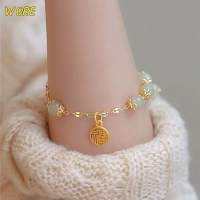 ?【Lowest price】WORE แฟชั่นใหม่สร้อยข้อมือหยกหยกที่นำโชคขนาดเล็กและประณีต Fu สร้างสรรค์เข้ากับทุกชุดของขวัญเครื่องประดับสำหรับงานเลี้ยงที่น่ารักเป็นมงคล