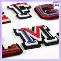 JING อุปกรณ์เย็บผ้า ป้ายหมวก เหล็กบน ผสม Garment Applique ตัวอักษร Patch สติกเกอร์เสื้อผ้า Patches ตัวอักษร