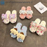 卍❁✖ MXFASHIONE Plush Slippers Cute Creative Gifts Kuromi Anime My Melody Cinnamoroll Purin Home Floor Shoes