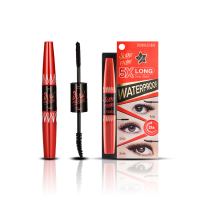 SIVANNA SUPER MODEL 5X LONG DEEP BLACK 2 STEP MASCARA (HF893) : ซิวานน่า มาสคาร่า 2 หัว x 1 ชิ้น abcmall