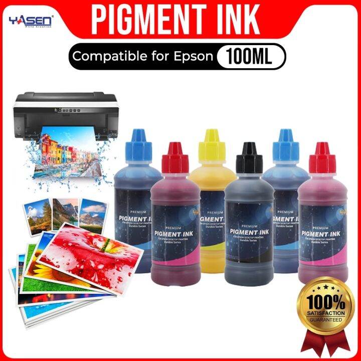 Yasen Pigment Ink for Epson Printer Transfer Paper / Photo Paper 100ml ...