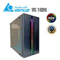 ?Case VC 1620 VENUZ ATX with LED lighting ( เคสเปล่า พร้อมชุดไฟ rgb )✨ความเป็นมาตรฐานและดีไซน์ที่สวยงาม!