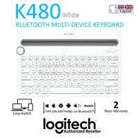 Logitech K480 Multi-Device Bluetooth Keyboard แป้นภาษาไทย/อังกฤษ ของแท้ ประกันศูนย์ 1ปี คีย์บอร์ด ไร้สาย (White)