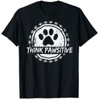 Dog Paw Print Think Pawsitive Pet Lover T Shirt Men  Tshirt Spring Four Seasons Cotton Daily Multi Size| |   - AliExpress