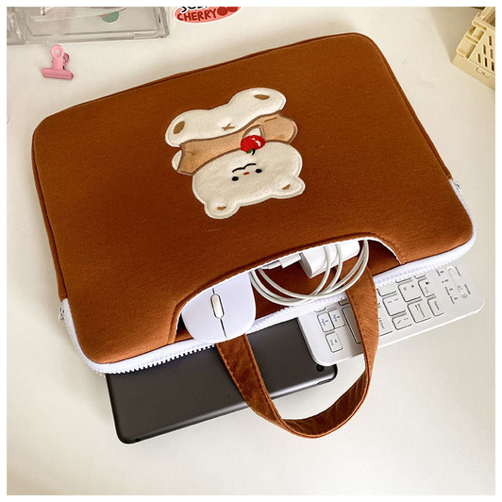 เคสแท็บเล็ต-ลายการ์ตูนน่ารัก-สไตล์เกาหลี-สําหรับ-ipad-tab-macbook-air-retina-15-4-นิ้ว-15-นิ้ว-a1398-pro-asus-zenbook-flip-s-ux370ua-acer-lenovo-hp-huawei-11-12-13-14-15-นิ้ว-เชือกหิ้วโมเดล