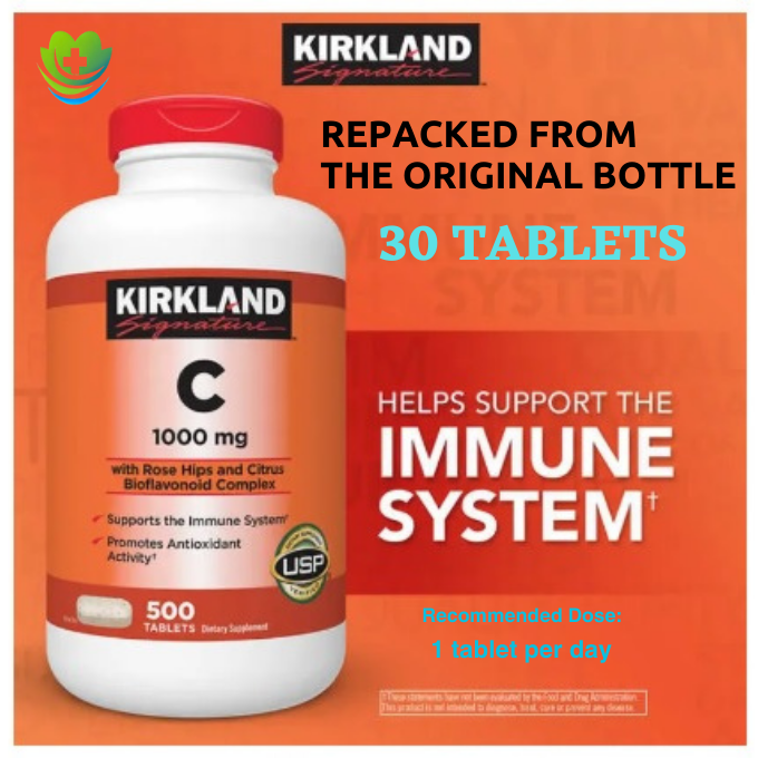 【Original Made in USA】Kirkland Vitamin C 1000 mg with Rose Hips and