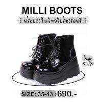 Bonnywithyou : ꒰ พร้อมส่ง ꒱ รองเท้าบูท ˚ ༘  ยืนคอนใส่สบาย เสริม9cm?  มีไซส์ใหญ่ถึง 43 #Milliboots