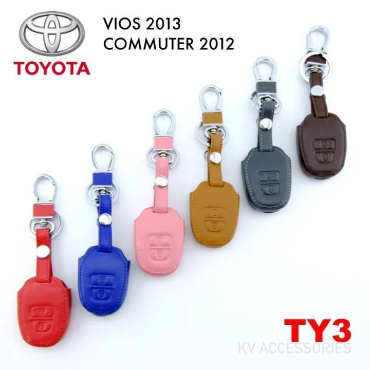 AD.ซองหนังใส่กุญแจรีโมทรถยนต์ TOYOTA รุ่น VIOS 2013  COMMUTER 2012 รหัส TY 3 ระบุสีทางช่องแชทได้เลยนะครับ