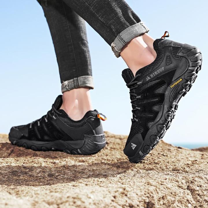 รองเท้าเดินป่ากลางแจ้งสำหรับผู้ชาย-ลำลอง-กันน้ำ-ระบายอากาศได้-ออฟโรด-น้ำหนักเบา-กันลื่น-รองเท้าวิ่งที่ทนต่อการสึกหรอ-คอลเลกชันใหม่