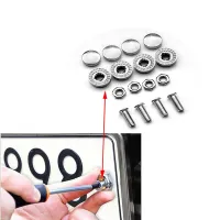 Car Chrome Anti-theft License Plate Bolts Frame Screws for Volkswagen VW polo passat b5 b6 CC golf jetta mk6 tiguan Gol