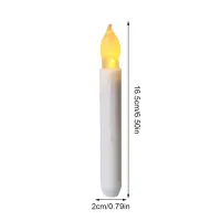 12 Pcs LED Flameless Candles Taper Battery Operated Lights Party Electronic Birthday Wedding Home Decor Lighting Supplies