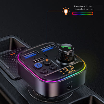 รองรับเครื่องเล่น MP3ที่ชาร์จไฟบนรถยนต์อย่างรวดเร็วเครื่องเล่นเพลงแฟลชไดร์ฟ USB สำหรับโทรศัพท์แอนดรอยด์สำหรับ iPhone