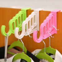 Door Hanging Foldable Clothes Hanger MultiFunction Drying Rack Storage 5 Hole Suit Bathroom door Storage Rack Cleaning Tools