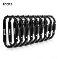 Booms ตกปลา19Pcs Survival D-Ring Carabiner คลิปสกรูล็อค Travel Hook อลูมิเนียมอัลลอยด์หัวเข็มขัด Karabiner Camp Climb อุปกรณ์