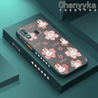 Chenyyka เคส M20ลาย A20 A30กาแล็กซี่สำหรับปลอกสำหรับ Samsung เคสโทรศัพท์ลายกระต่ายน่ารักแฟชั่นเคสแข็งกันแรงกระแทกฝ้าบางลายขอบซิลิโคนอ่อนนุ่มเคสป้องกันเลนส์กล้องคลุมทั้งหมด