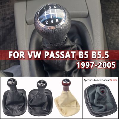 ปลอกหุ้มหัวเกียร์รถยนต์สำหรับ B5 VW Passat B5.5 1998 1999 2000 2001 2002 2003 2004 2005ความเร็วในการ5/6แบบแมนนวล