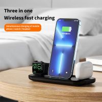 ZZOOI 15W 3 in 1 Foldable Wireless Charger Stand Dock Fast Charging Station For iPhone 14 13 11 12 Pro Max Airpods 3 Pro iWatch 7 6 SE