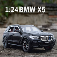 LI1:24 BMW X5ล้อแม็กรถยนต์รุ่นเสียงและแสงดึงกลับคอลเลกชัน D Iecast ยานพาหนะรถยนต์ของเล่นสำหรับเด็ก