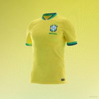 FTB 2022-2023 World Cup Brazil National Football Jersey Indoor Sports Short Sleeve Mens and Womens Player Size A Edition