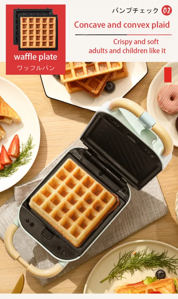 Waffle Maker 2 in 1 Electric Sandwich Pancake Bread Maker, WP-938 For  Kitchen Cooking Camping Outdoor Non-Stick Home Kitchen Appliances