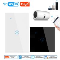 Holiday Discounts Water Heater Switches EU/UK/US/Brazil Standard Luxuray Glass Voice Touch Panel Timer Alexa Google Home Wifi Sensor Smart Switch