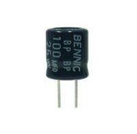 BENNIC Capacitor C 100uf/25V BP คาปาซิเตอร์ ตัวเก็บประจุ ตัวซี C 100MFD 25V BP (ราคา 1 แพ็ค / 5 ตัว)