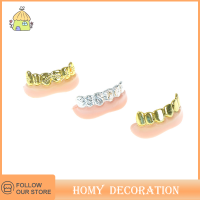 Shao 1PC Bling grillz ฟันปลอมจำนวนมากฮาโลวีนวันเกิดพรรคทองเงิน