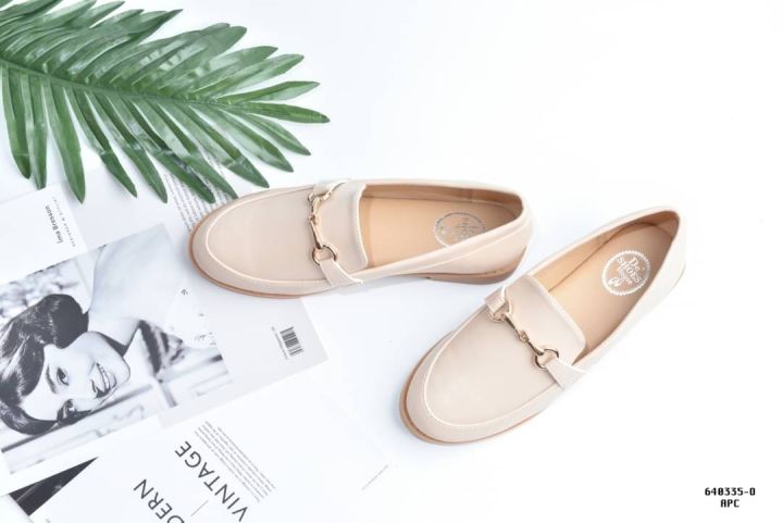 size-36-41-classic-loafer-รองเท้าโลฟเฟอร์ผู้หญิง-ทรงสวม-ส้นแบน-หนังหุ้มส้น