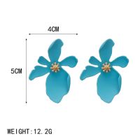 Anting Bunga Permen Warna Manis Statement Earrings Colorful Acrylic Flower Candy Ear Studs