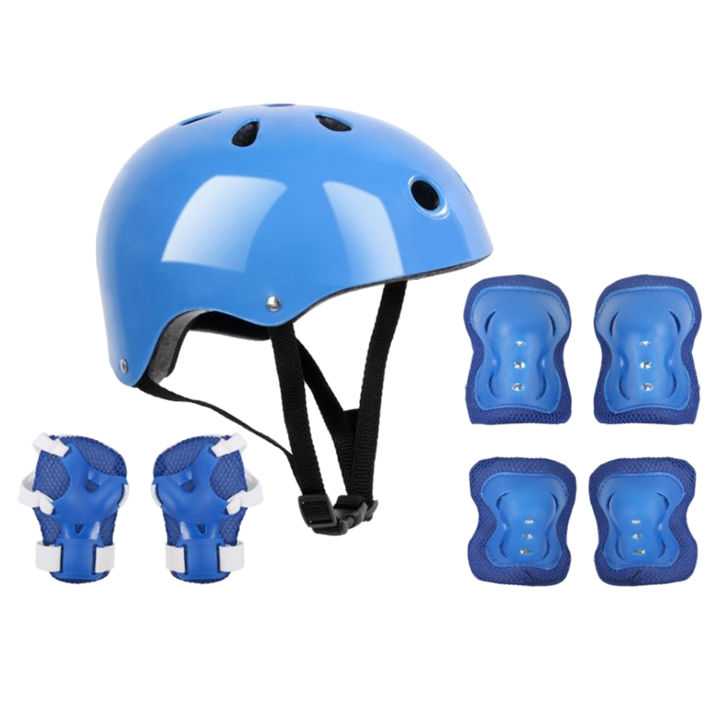 LazaraHome Kids Protective Gear Set Adjustable Helmet Knee Elbow