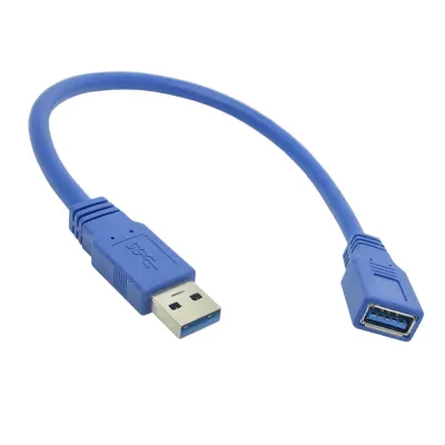 Kabel ekstensi USB 3.0 kabel Data ekstensi USB untuk PC Laptop Smart-TV PS4 Xbox SSD USB 3.0 2.0 kabel Data pria ke wanita 0.3m