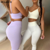 NCLAGEN Seamless Sports Bra Padded High Impact Woman Crop Top Push Up Gym Workout Underwear Training Solid Fitness Yoga Halter