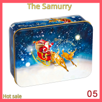 Samurry ✨Hot Sale✨ Car กล่องใส่ขนมชุดกระป๋องเหล็กทรงสี่เหลี่ยมสำหรับเทศกาลคริสต์มาสกล่องเก็บของในบ้านกล่องใส่บิสกิต