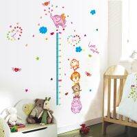 Cartoon Kids Height Chart Wall Sticker Backdrop Decor for Home Decoration Room Decals Art Animals Height Ruler Sticker Wallpaper