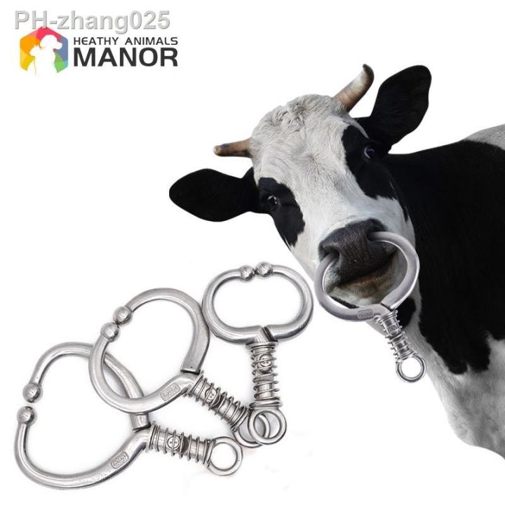 Cattle Nose Rings Stainless Steel Cattle Nose Clamp Bull Cow Spring ...