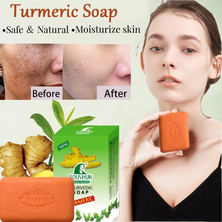 Original ROUSHUN Turmeric Soap Legit and Authentic New 90 years