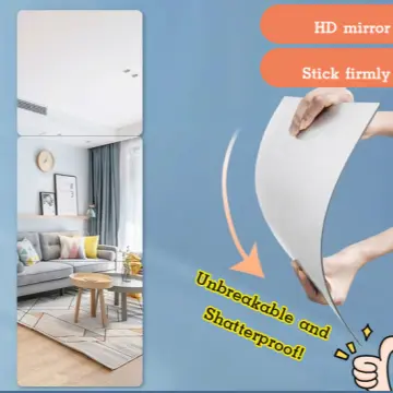 Flexible Mirror Sheets Self Adhesive Removable Non Glass Mirror Tiles  Mirror Stickers Decals for Home Room