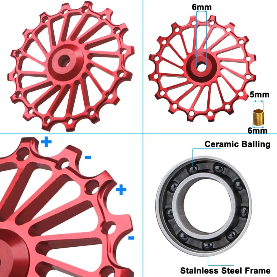 14/16T MTB Road Rear Derailleur Cage Pulley Jockey Wheels 11/12