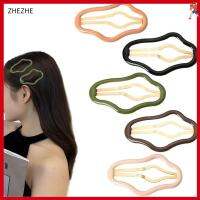 ZHEZHE 3/5PCS โลหะสำหรับตกแต่ง คลิปกลวงรูปก้อนเมฆ แบบพกพาได้ เรซิน เครื่องประดับผมวินเทจ ของขวัญสำหรับเด็ก คลิปผมด้านข้าง สาวๆ