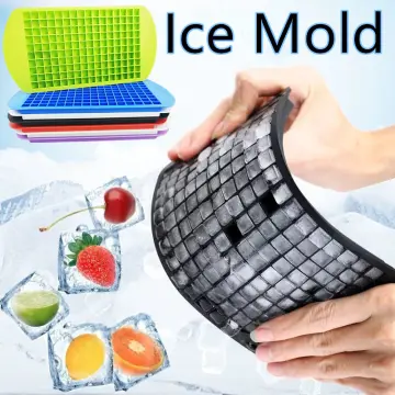 160 Grids Mini Ice Cube Mold Reusable Silicone Ice Cube Mold For DIY Making Small  Square Frozen Ice Cubes Bar Kitchen Tool - AliExpress