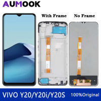 AUMOOK ของแท้6.51นิ้วสำหรับเปลี่ยน Vivo Y20 / Y20i /Y20S ชิ้นส่วนจอสัมผัสแอลซีดีของเครื่องแปลงดิจิทัล V2029 V2032 V2027พร้อมกรอบ