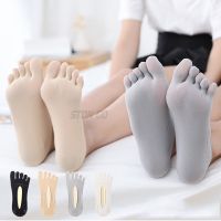 Summer Five Finger Yoga Socks Silicone Non-slip Invisible Boat Socks Womens Solid Breathable Split Toe Sock Five Toe Socks Socks Tights