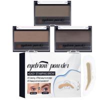 Brow Powder Brow Stamp Shaping Kit Brow Makeup Palette Natural Look Long Wearing Eye Brow Powder foe Nasal Shadow Eyebrow Face Shadow cool