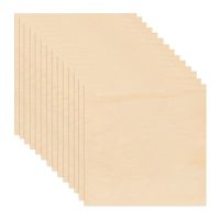 50Packs 4 X 4 Inch Plywood Sheets 1/16 Inch Thin Wood Sheets Craft Wood Board Plywood for Crafts